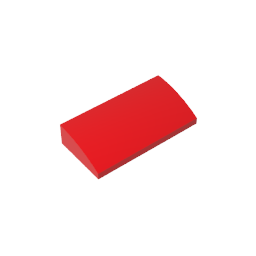GDS-859 - Slope Brick Curved 2 x 4 x 2/3 No Studs, with Bottom Tubes