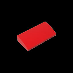GDS-859 - Slope Brick Curved 2 x 4 x 2/3 No Studs, with Bottom Tubes