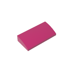 GDS-859 - Slope Brick Curved 2 x 4 x 2/3 No Studs, with Bottom Tubes