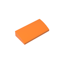 GDS-859 - Slope Brick Curved 2 x 4 x 2/3 No Studs, with Bottom Tubes
