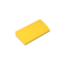 GDS-859 - Slope Brick Curved 2 x 4 x 2/3 No Studs, with Bottom Tubes