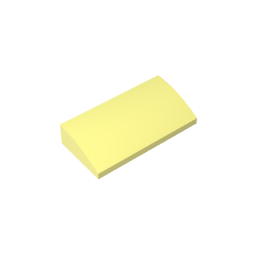 GDS-859 - Slope Brick Curved 2 x 4 x 2/3 No Studs, with Bottom Tubes