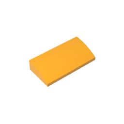 GDS-859 - Slope Brick Curved 2 x 4 x 2/3 No Studs, with Bottom Tubes