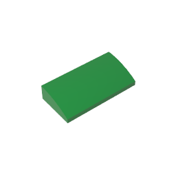 GDS-859 - Slope Brick Curved 2 x 4 x 2/3 No Studs, with Bottom Tubes