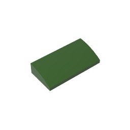 GDS-859 - Slope Brick Curved 2 x 4 x 2/3 No Studs, with Bottom Tubes