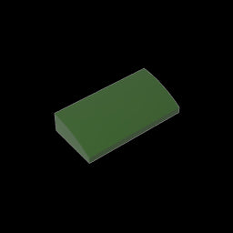 GDS-859 - Slope Brick Curved 2 x 4 x 2/3 No Studs, with Bottom Tubes