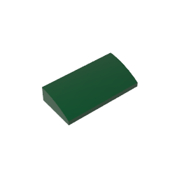 GDS-859 - Slope Brick Curved 2 x 4 x 2/3 No Studs, with Bottom Tubes
