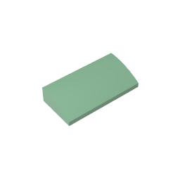 GDS-859 - Slope Brick Curved 2 x 4 x 2/3 No Studs, with Bottom Tubes