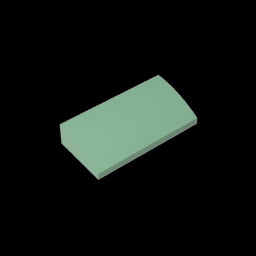 GDS-859 - Slope Brick Curved 2 x 4 x 2/3 No Studs, with Bottom Tubes
