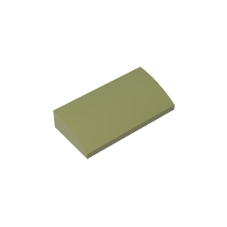 GDS-859 - Slope Brick Curved 2 x 4 x 2/3 No Studs, with Bottom Tubes