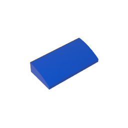 GDS-859 - Slope Brick Curved 2 x 4 x 2/3 No Studs, with Bottom Tubes