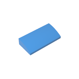 GDS-859 - Slope Brick Curved 2 x 4 x 2/3 No Studs, with Bottom Tubes