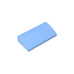 GDS-859 - Slope Brick Curved 2 x 4 x 2/3 No Studs, with Bottom Tubes