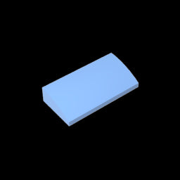 GDS-859 - Slope Brick Curved 2 x 4 x 2/3 No Studs, with Bottom Tubes
