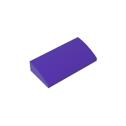 GDS-859 - Slope Brick Curved 2 x 4 x 2/3 No Studs, with Bottom Tubes