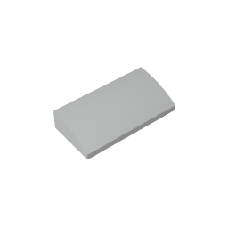 GDS-859 - Slope Brick Curved 2 x 4 x 2/3 No Studs, with Bottom Tubes