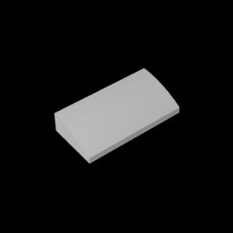 GDS-859 - Slope Brick Curved 2 x 4 x 2/3 No Studs, with Bottom Tubes