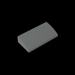 GDS-859 - Slope Brick Curved 2 x 4 x 2/3 No Studs, with Bottom Tubes