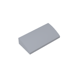 GDS-859 - Slope Brick Curved 2 x 4 x 2/3 No Studs, with Bottom Tubes