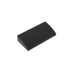 GDS-859 - Slope Brick Curved 2 x 4 x 2/3 No Studs, with Bottom Tubes