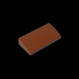 GDS-859 - Slope Brick Curved 2 x 4 x 2/3 No Studs, with Bottom Tubes