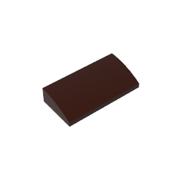 GDS-859 - Slope Brick Curved 2 x 4 x 2/3 No Studs, with Bottom Tubes