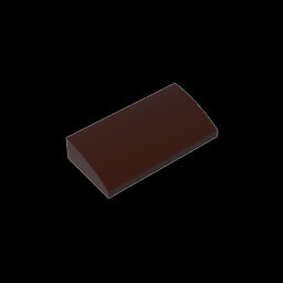 GDS-859 - Slope Brick Curved 2 x 4 x 2/3 No Studs, with Bottom Tubes