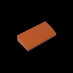 GDS-859 - Slope Brick Curved 2 x 4 x 2/3 No Studs, with Bottom Tubes
