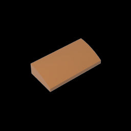 GDS-859 - Slope Brick Curved 2 x 4 x 2/3 No Studs, with Bottom Tubes