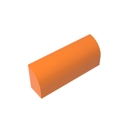 GDS-863 - Brick Curved 1 x 4 x 1 1/3 No Studs, Curved Top