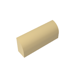 GDS-863 - Brick Curved 1 x 4 x 1 1/3 No Studs, Curved Top