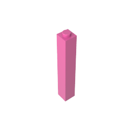 GDS-866 - Brick 1 x 1 x 5 with Blocked Open or Hollow Stud