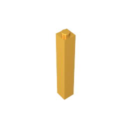 GDS-866 - Brick 1 x 1 x 5 with Blocked Open or Hollow Stud