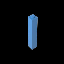 GDS-866 - Brick 1 x 1 x 5 with Blocked Open or Hollow Stud