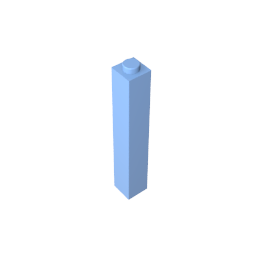 GDS-866 - Brick 1 x 1 x 5 with Blocked Open or Hollow Stud