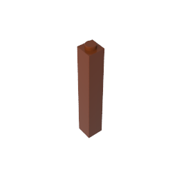 GDS-866 - Brick 1 x 1 x 5 with Blocked Open or Hollow Stud
