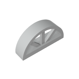 GDS-873 - Window 1 x 4 x 1 2/3 with Spoked Rounded Top
