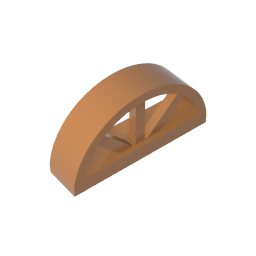 GDS-873 - Window 1 x 4 x 1 2/3 with Spoked Rounded Top