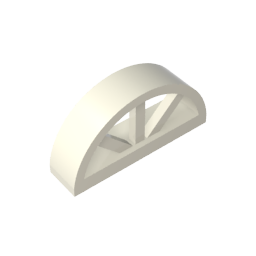 GDS-873 - Window 1 x 4 x 1 2/3 with Spoked Rounded Top