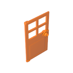 GDS-876 - Door 1 x 4 x 6 with 4 Panes and Stud Handle