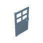 GDS-876 - Door 1 x 4 x 6 with 4 Panes and Stud Handle