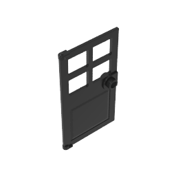 GDS-876 - Door 1 x 4 x 6 with 4 Panes and Stud Handle