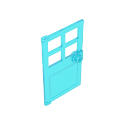 GDS-876 - Door 1 x 4 x 6 with 4 Panes and Stud Handle