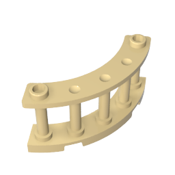 GDS-880 - Fence Spindled 4 x 4 x 2 Quarter Round with 2 Studs