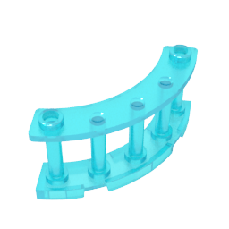 GDS-880 - Fence Spindled 4 x 4 x 2 Quarter Round with 2 Studs