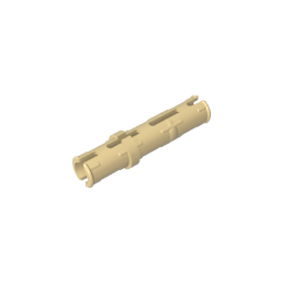 GDS-888 - Technic Pin Long with Friction Ridges Lengthwise, 2 Center Slots