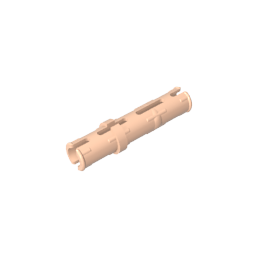 GDS-888 - Technic Pin Long with Friction Ridges Lengthwise, 2 Center Slots