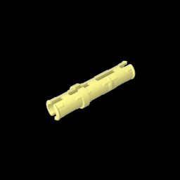 GDS-888 - Technic Pin Long with Friction Ridges Lengthwise, 2 Center Slots