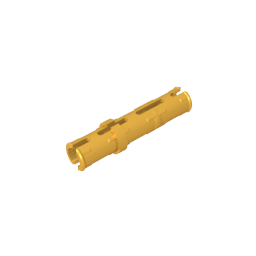 GDS-888 - Technic Pin Long with Friction Ridges Lengthwise, 2 Center Slots