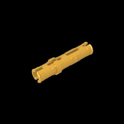 GDS-888 - Technic Pin Long with Friction Ridges Lengthwise, 2 Center Slots
